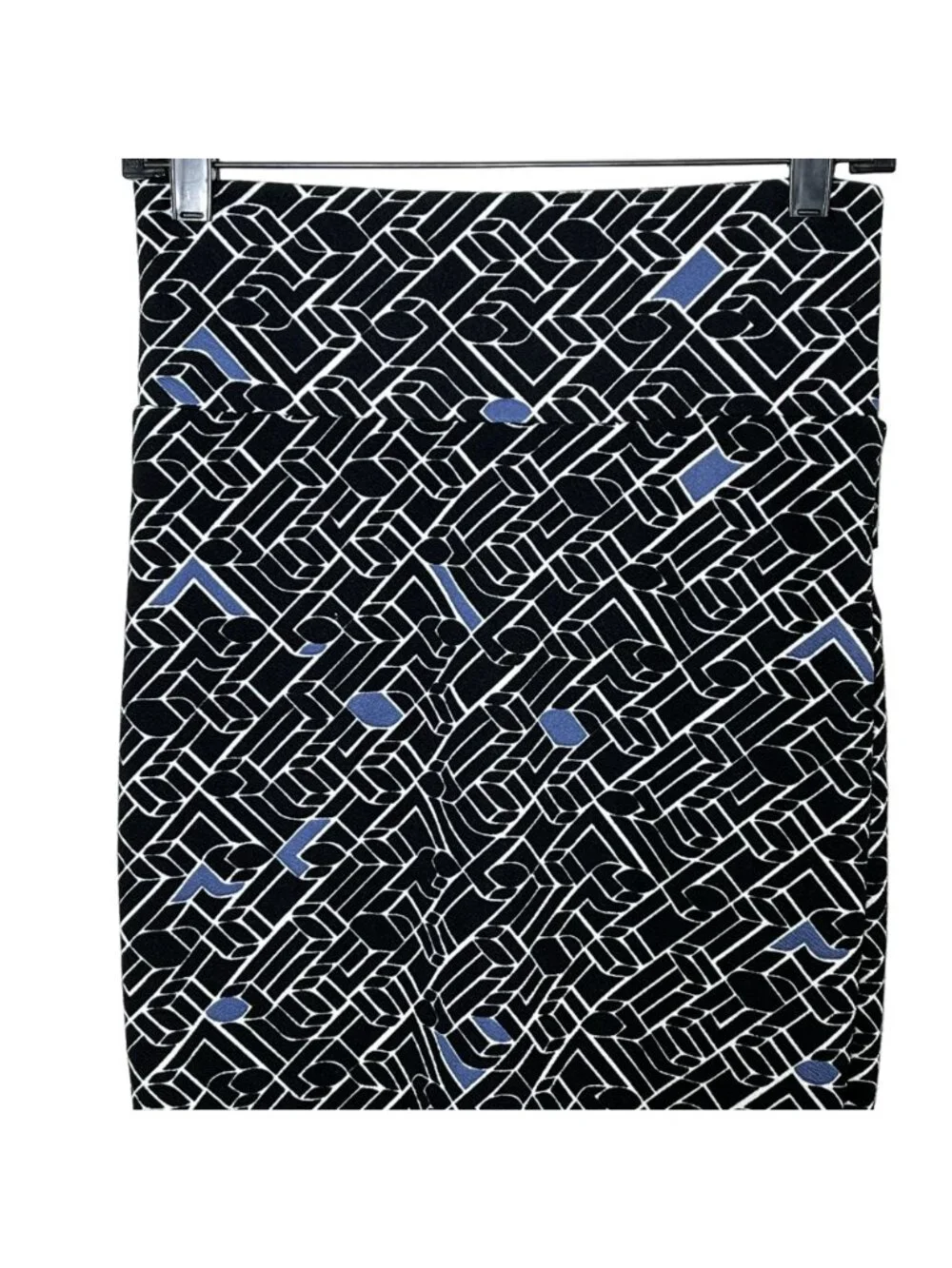 LuLaRoe Pencil Skirt Womens XS Black Blue Stretch Casual Work Midi